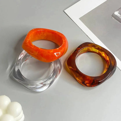 Sculptural Colour Resin Bangle