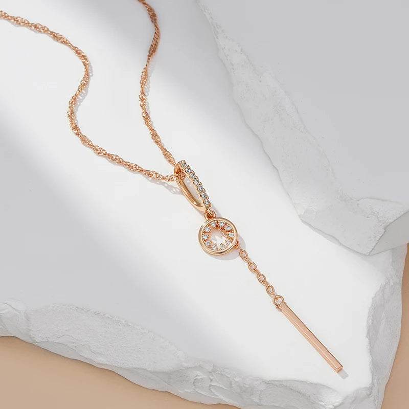 Crystal Tassel Pendant Necklace