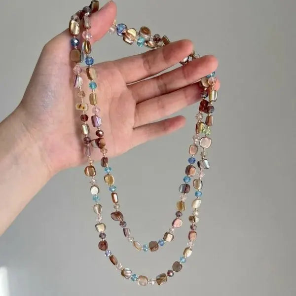 Mosaic Stone Layered Necklace