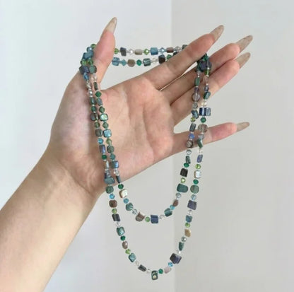Mosaic Stone Layered Necklace