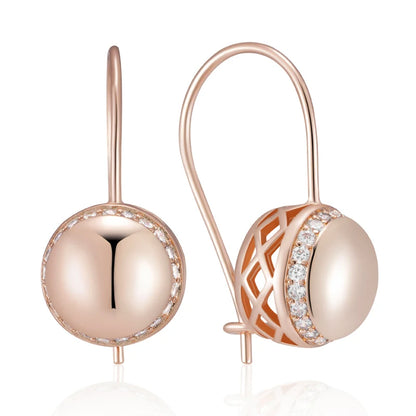 Sculptural Rose-Gold Drop Earrings