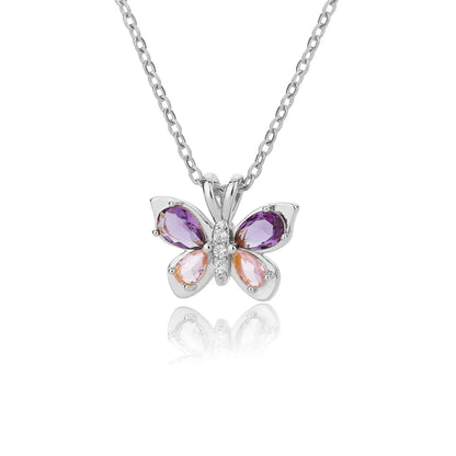 Coastal Turtle & Butterfly Charm Necklace