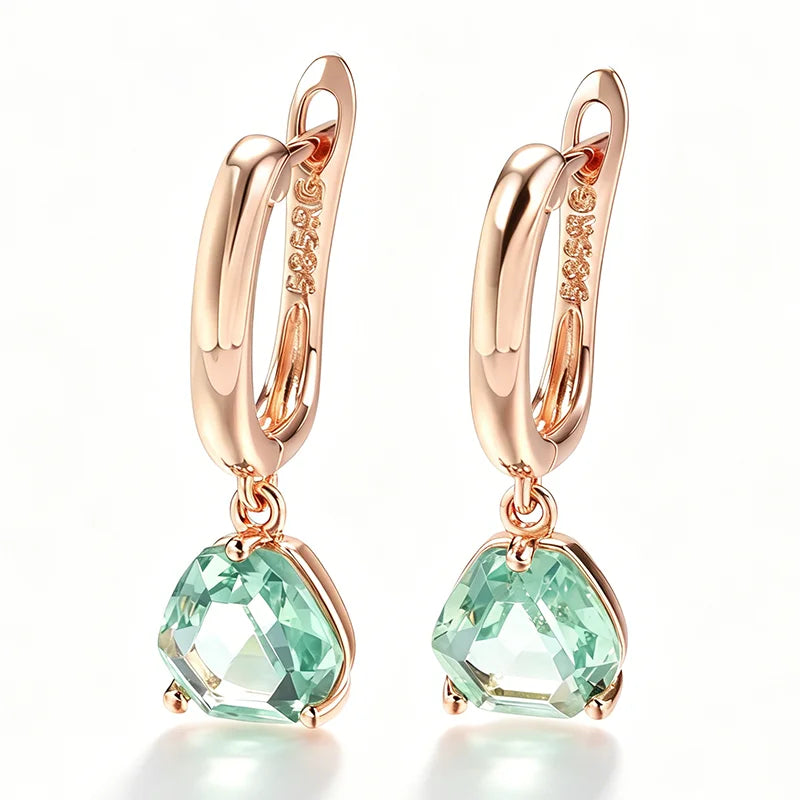 Emerald Bridal Drop Earrings