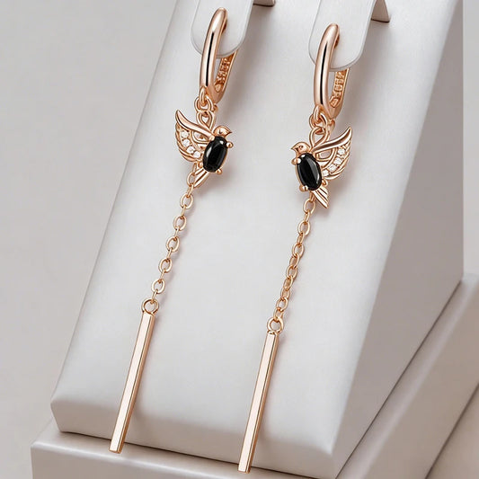 Birdie Long Tassel Earrings
