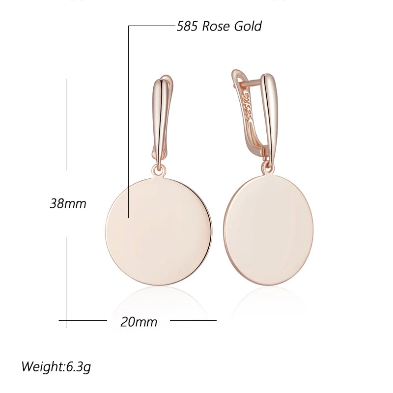 Sculptural Rose-Gold Round Drop Earrings