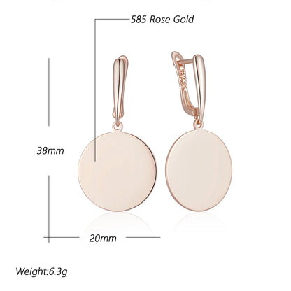 Sculptural Rose-Gold Round Drop Earrings
