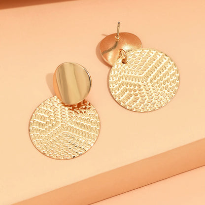 Sculptural Round Drop Earrings