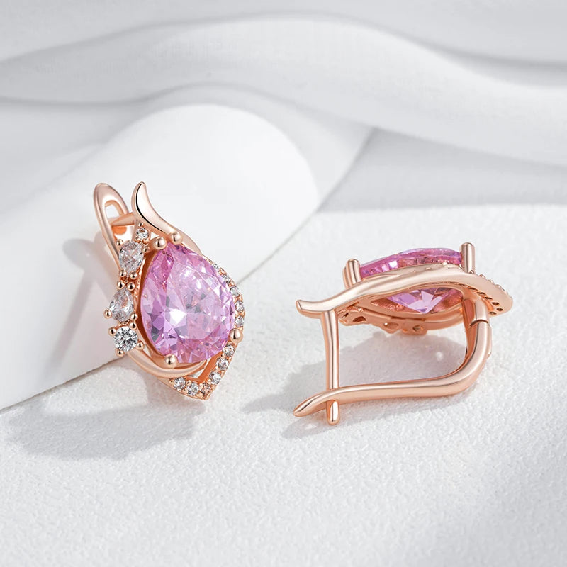 Blush Pink Zircon Earrings