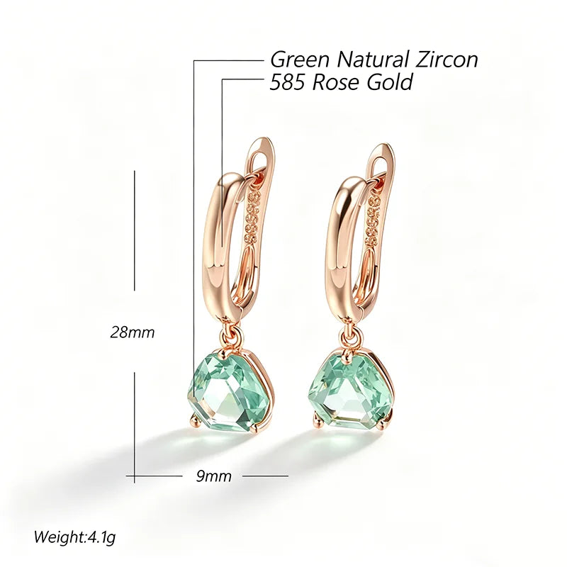 Emerald Bridal Drop Earrings
