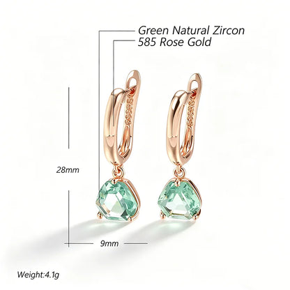 Emerald Bridal Drop Earrings