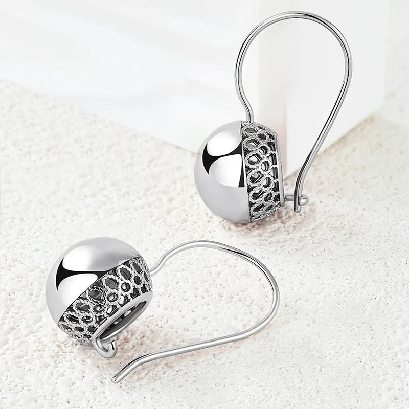 Sculptural Rose-Gold Drop Earrings