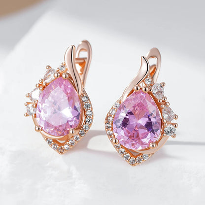 Blush Pink Zircon Earrings