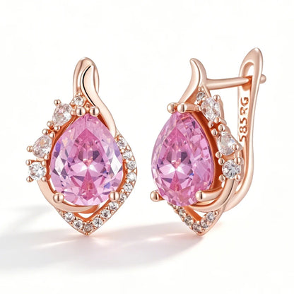 Blush Pink Zircon Earrings