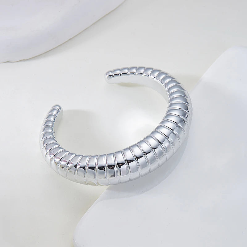 Sculptural Resin Cuff Bangle