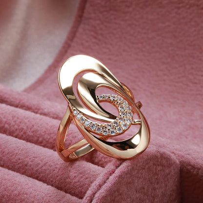 Minimalist Geometric Zircon Ring