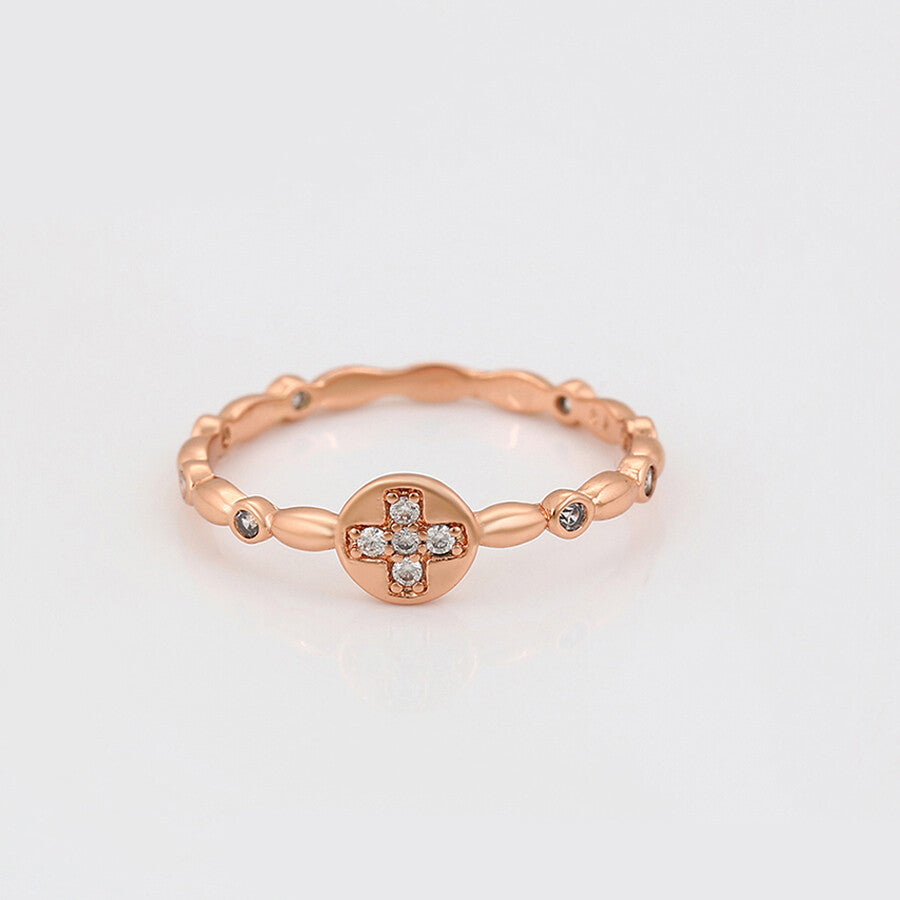 Stylish Rose Gold Ring For Women. View from below - beautiquepoint.com