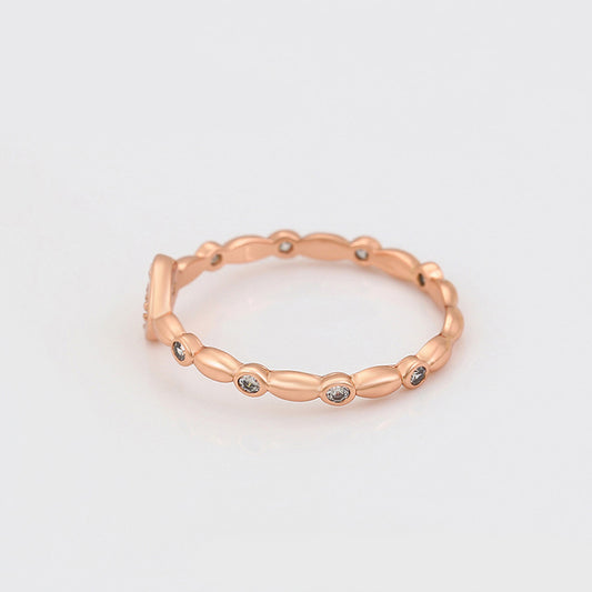 Stylish Rose Gold Ring For Women view from side - beautiquepoint.com