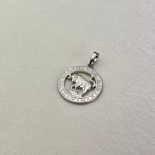 Taurus Zodiac Pendant Silver-Plated