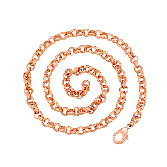 Elegant Unisex Rose Gold Necklace Cable Chain | Beautiquepoint.com