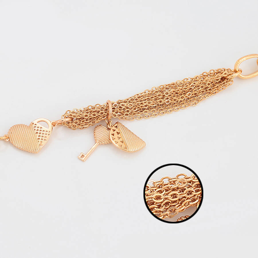 Zoomed Gorgeous Designer 18k Gold Color Bracelet for woman | Beautiquepoint